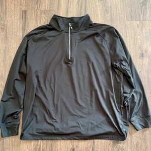 Cutter & Buck Mens Big & Tall Quarter Zip Pullover - Black - Size 2XB